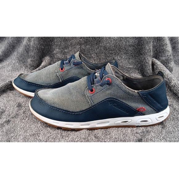 Columbia PFG Men's Wide Boat Shoes Water Shoes Size 7 Blue Mesh Sneakers - Picture 4 of 8